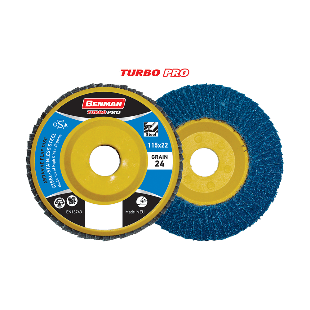 TURBO PRO ΦΤΕΡΩΤΟΣ ΔΙΣΚΟΣ ΜΕ ΖΙΡΚΟΝΙΟ 115MM & ΠΛΑΣΤΙΚΗ ΒΑΣΗ