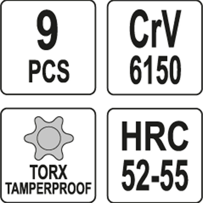 Κλειδιά Άλλεν TORX σετ 9 τεμαχίων YATO - Image 2