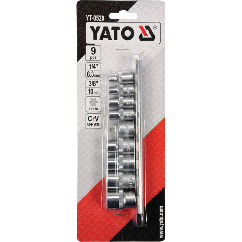 Κασετίνα καρυδάκια YATO 1/4" σετ 9 τεμ. YT-0520 - Image 2