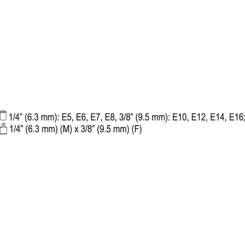 Κασετίνα καρυδάκια YATO 1/4" σετ 9 τεμ. YT-0520 - Image 3