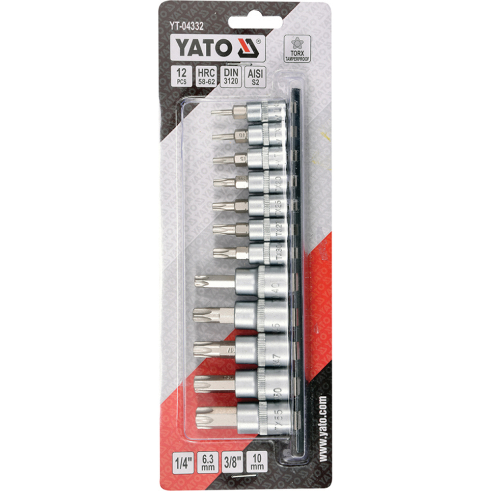 Κασετίνα καρυδάκια YATO 1/4-3/8" σετ 12 τεμ. YT-04332 - Image 2