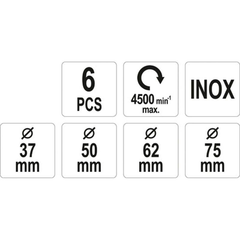 Συρματόβουρτσες δραπάνου YATO INOX σετ 6 τεμ. YT-47593 - Image 2