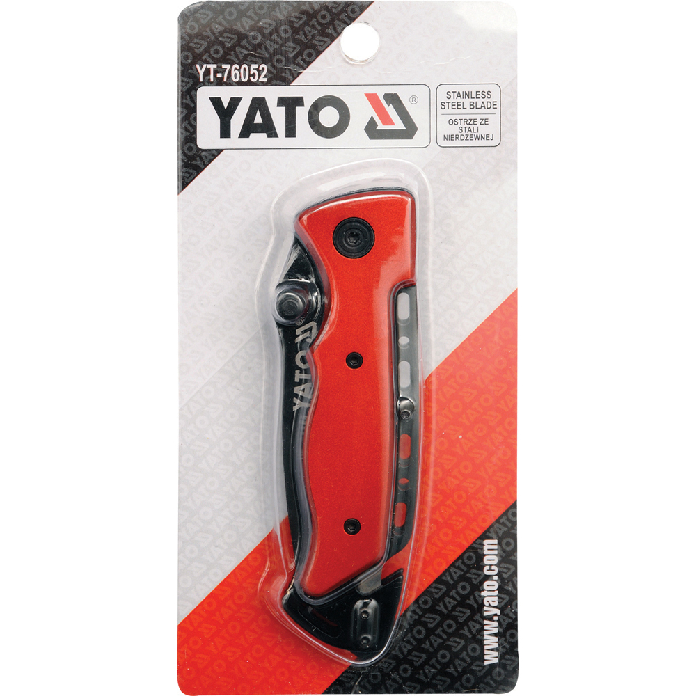 Σπαστό μαχαίρι YATO ανοξείδωτο με μαύρη λάμα YT-76052 - Image 2