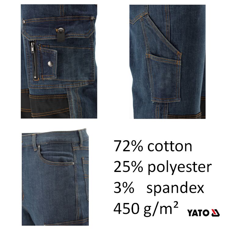 Παντελόνι εργασίας τζιν YATO MARA stretch - Image 2