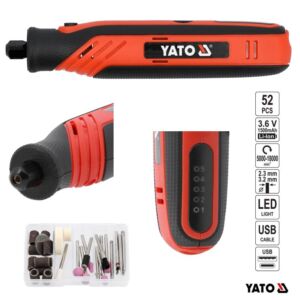 Λειαντήρας μίνι YATO 4V με 51 αξεσουάρ YT-82763