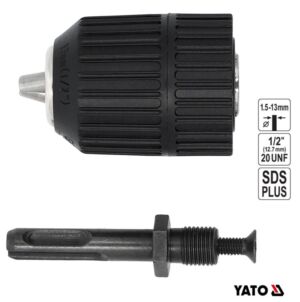 Τσοκ δραπάνου YATO 1,5–13 mm με αντάπτορα SDS-Plus YT-820305