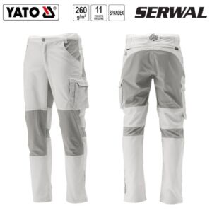 Παντελόνι εργασίας YATO SERWAL stretch λευκό-γκρι