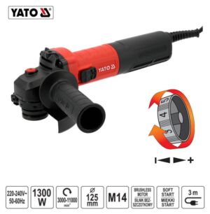 Γωνιακός τροχός YATO 1300W 125mm Brushless ρυθμιζόμενος YT-821017