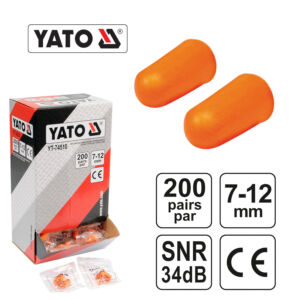 Ωτοβύσματα YATO 38dB Σετ 200 Ζεύγη YT-74510
