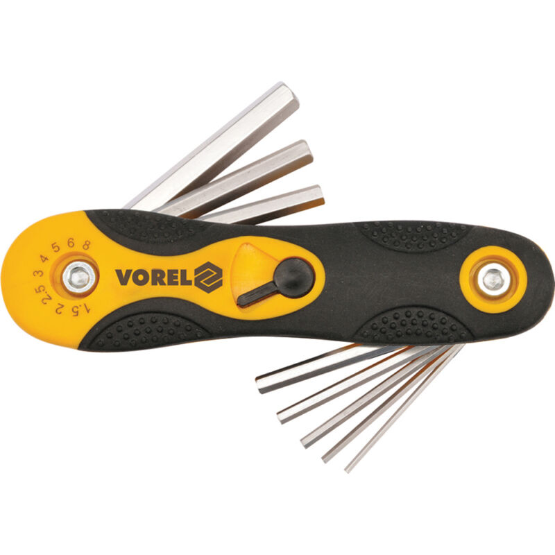 Κλειδιά Άλλεν σετ σουγιά CrV 8 τεμαχίων 1,5-8 mm VOREL