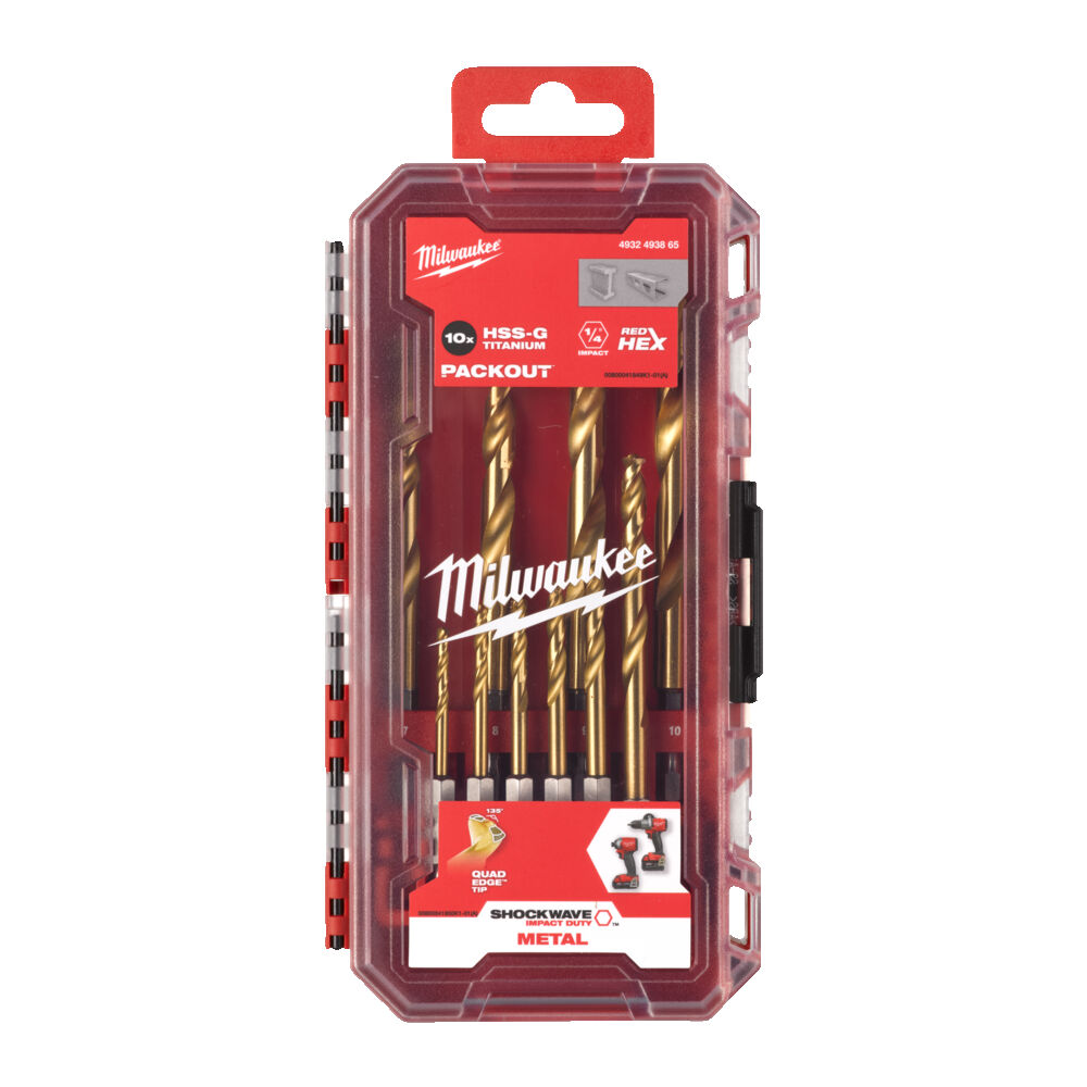 SET RED HEX – SHOCKWAVE™ HSS-TiN ΤΡΥΠΑΝΙ ΜΕΤΑΛΛΟΥ 10 ΤΕΜ - Image 2