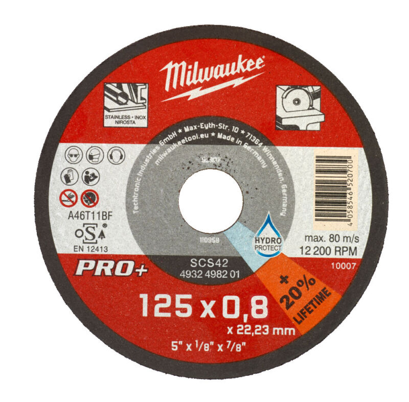 SCS 42/125 x 0.8 x 22 mm PRO+ Λεπτός Δίσκος Κοπής Μετάλλου Ø 125mm