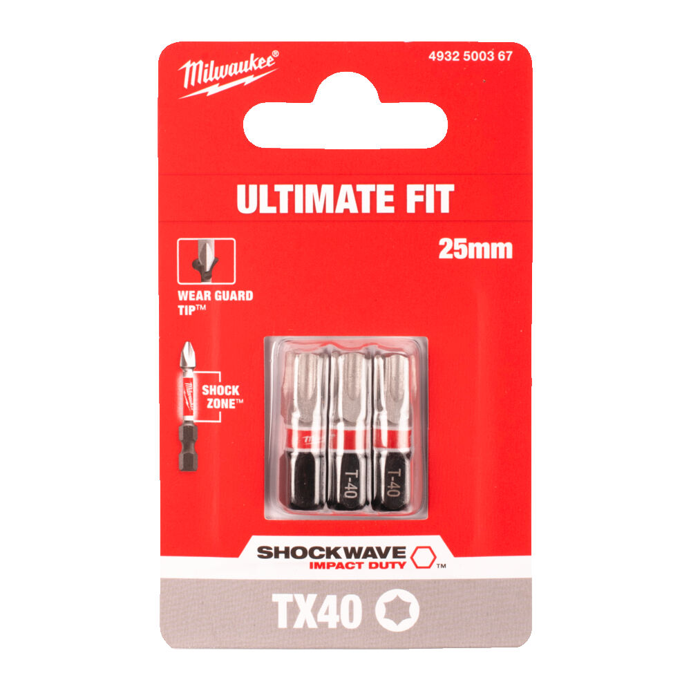 SHOCKWAVE™ IMPACT DUTY ΜΥΤΕΣ TORX TX40 x 25mm - 3 ΤΕΜ. - Image 2