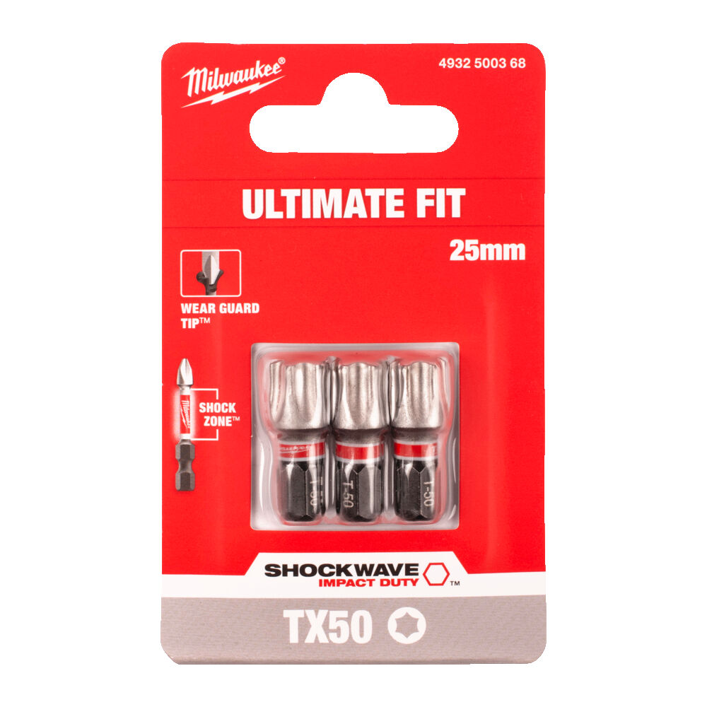 SHOCKWAVE™ IMPACT DUTY ΜΥΤΕΣ TORX TX50 x 25mm - 3 ΤΕΜ. - Image 2