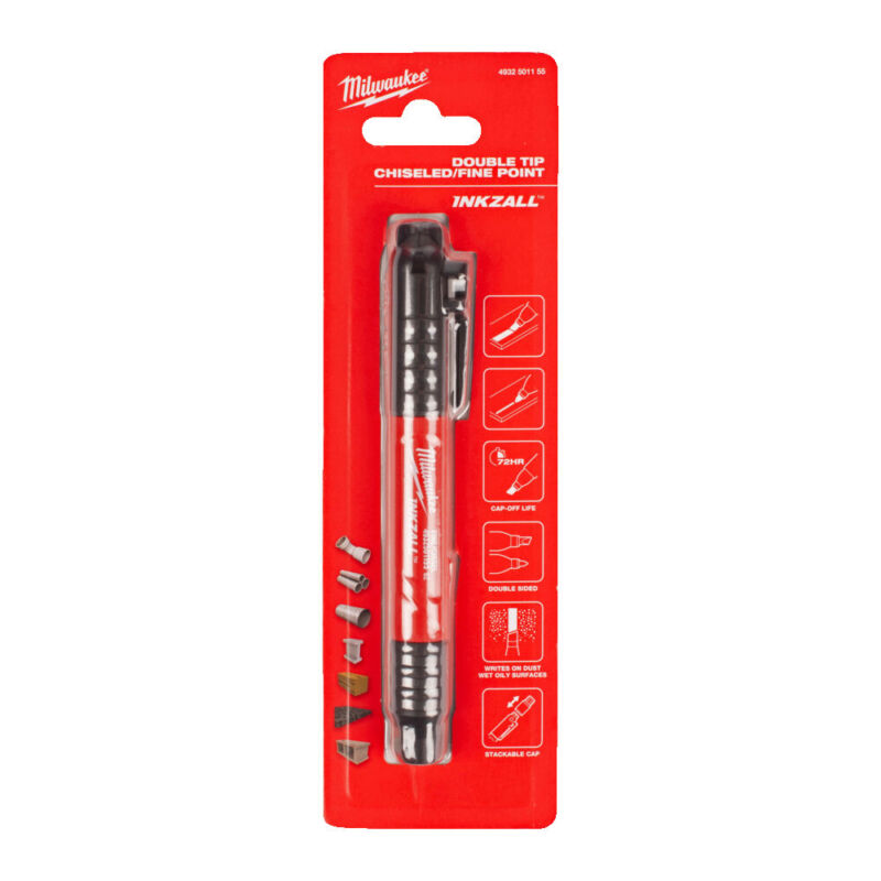 INKZALL™ Μαρκαδόρος Διπλής Μύτης – Πλατιά Μύτη / Λεπτή - Image 2