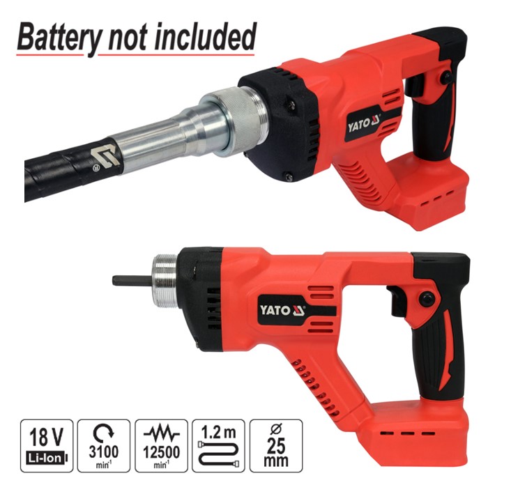 Δονητής μπετού μπαταρίας YATO 18V 1,2m/25mm SOLO YT-82604 - Image 2