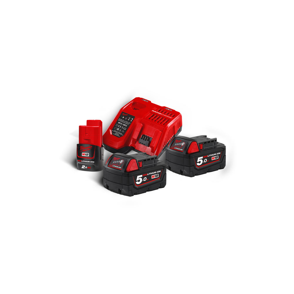 M18™ NRG-502 2 ΜΠΑΤΑΡΙΕΣ 18V 5.0 AH ΤΑΧΥΦΟΡΤΙΣΤΗΣ M12-18FC + M12™ 2.0 AH ΜΠΑΤΑΡΙΑ ΔΩΡΟ - Image 4
