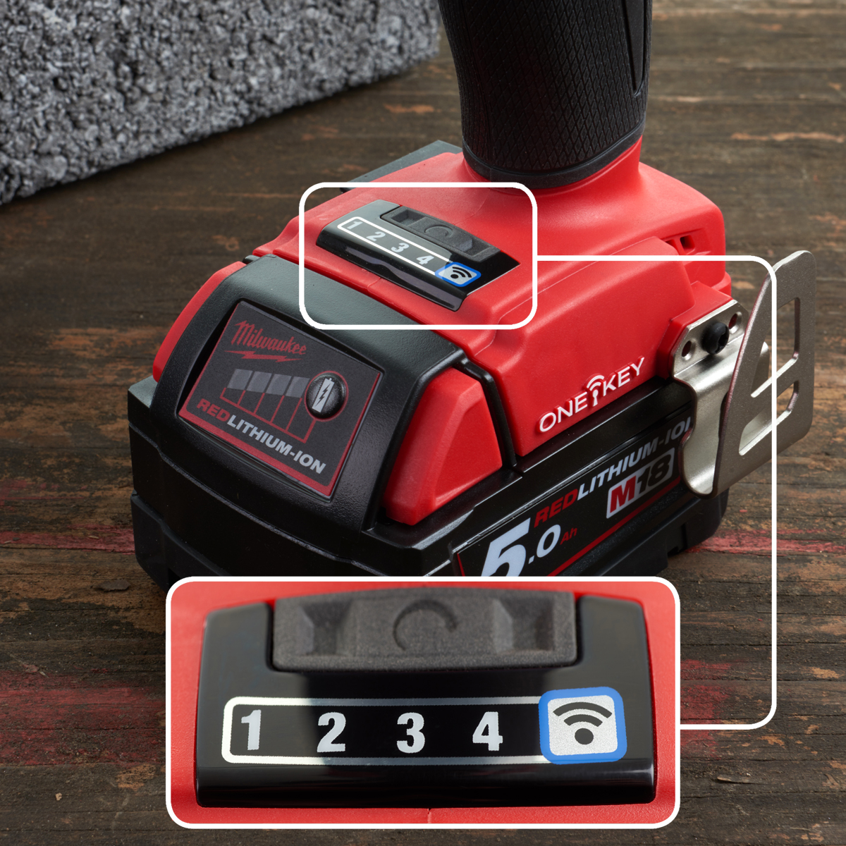 M18 FUEL™ ONE-KEY™ ONEFHIWF12-502X ΜΠΟΥΛΟΝΟΚΛΕΙΔΟ ½″ ΥΨΗΛΗΣ ΡΟΠΗΣ ΜΕ ΔΑΚΤΥΛΙΔΙ ΣΥΓΚΡΑΤΗΣΗΣ - Image 5