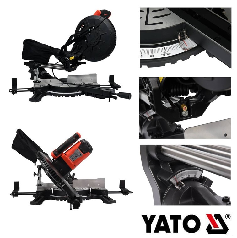 Δισκοπρίονο ραντιάλ YATO 255mm 1800W 2 ταχυτήτων ξύλο/μέταλλο YT-82174 - Image 2