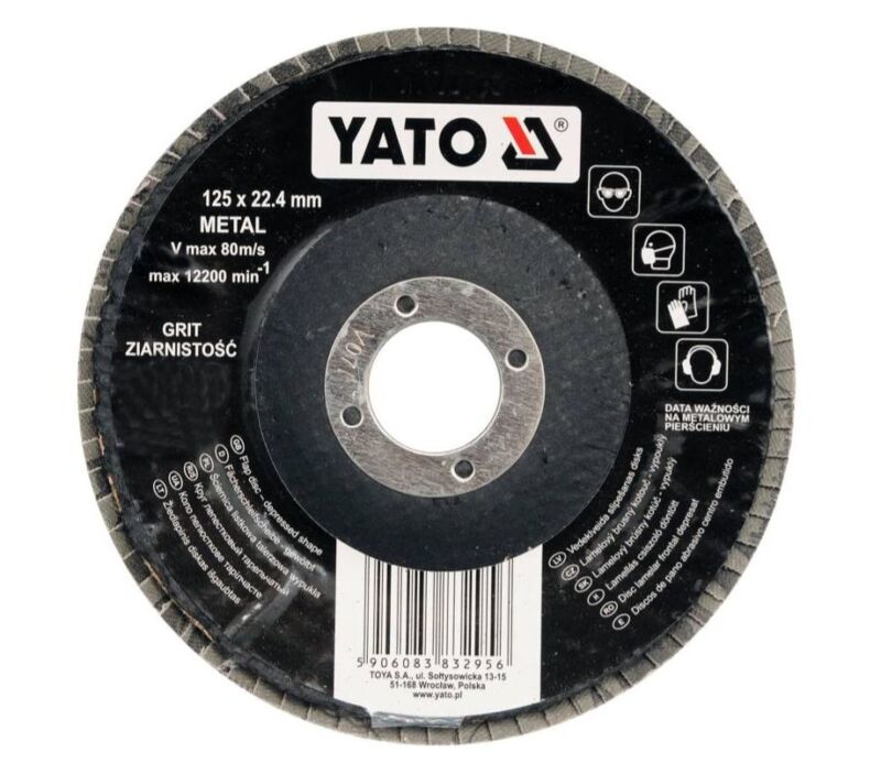 Δίσκος Φτερού Κυρτός YATO 125mm P120 YT-83296