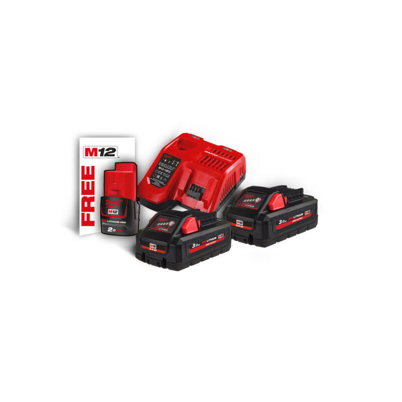 M18™ HIGH OUTPUT™ HNRG-302 2 Μπαταρίες HD18V 3.0 AH Ταχυφορτιστής M12-18FC + M12™ 2.0 AH Μπαταρία Δώρο