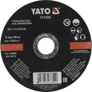 Δίσκος Κοπής Inox YATO 125x1x22,2mm YT-61025