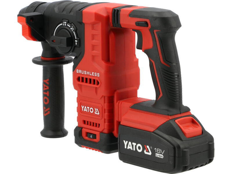 Πιστολέτο YATO SDS PLUS 18V Brushless 2×4.0Ah YT-827724 - Image 3